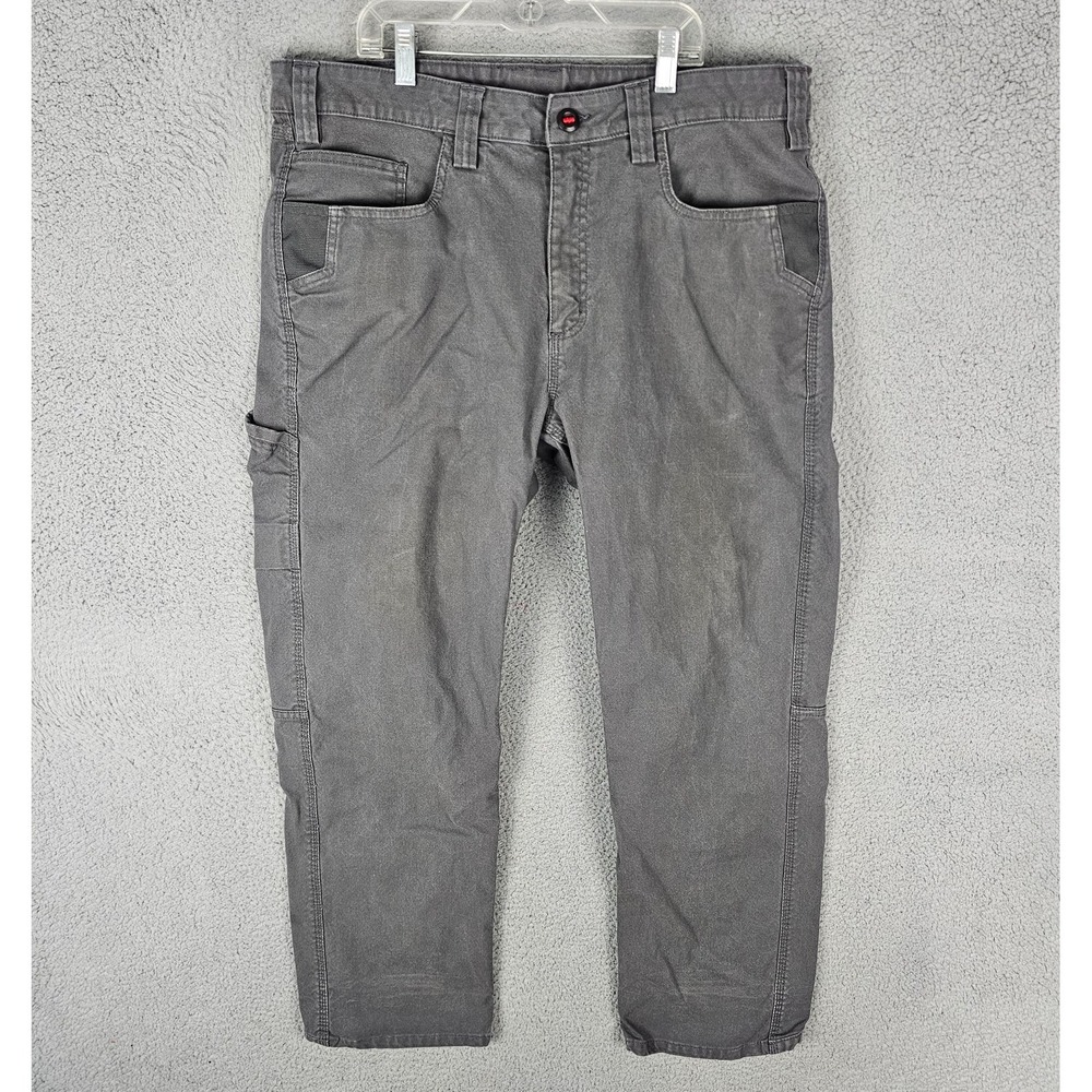 Milwaukee Pants Mens 38x30 Canvas Heavy-Duty Flex Workwear Carpenter Regular Fit